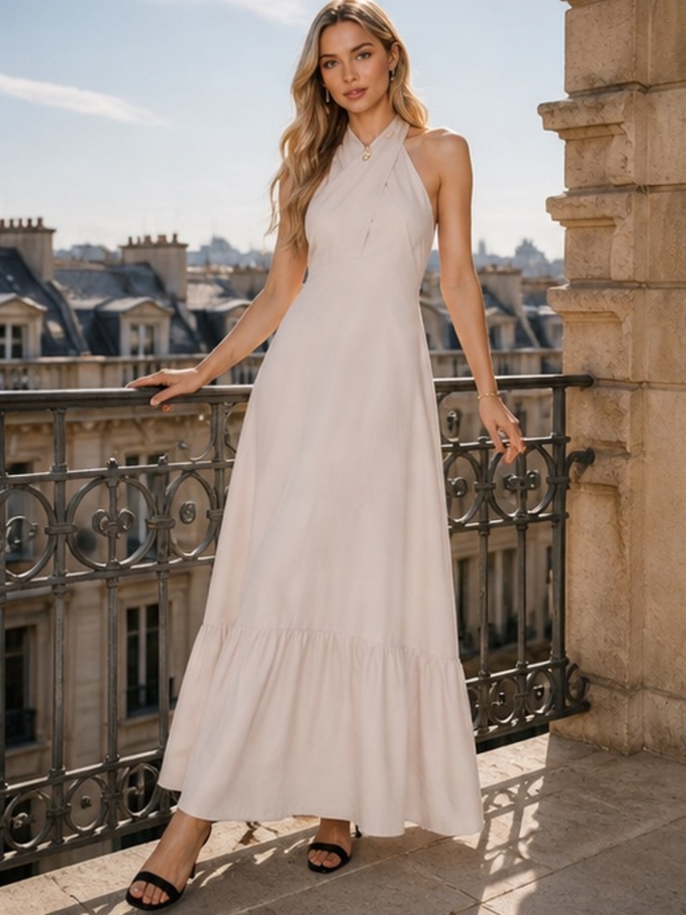 Mango 100% cotton long dress bloggers fav